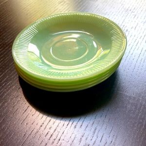 Fire King Jadeite saucers- set of 5 (no cups)